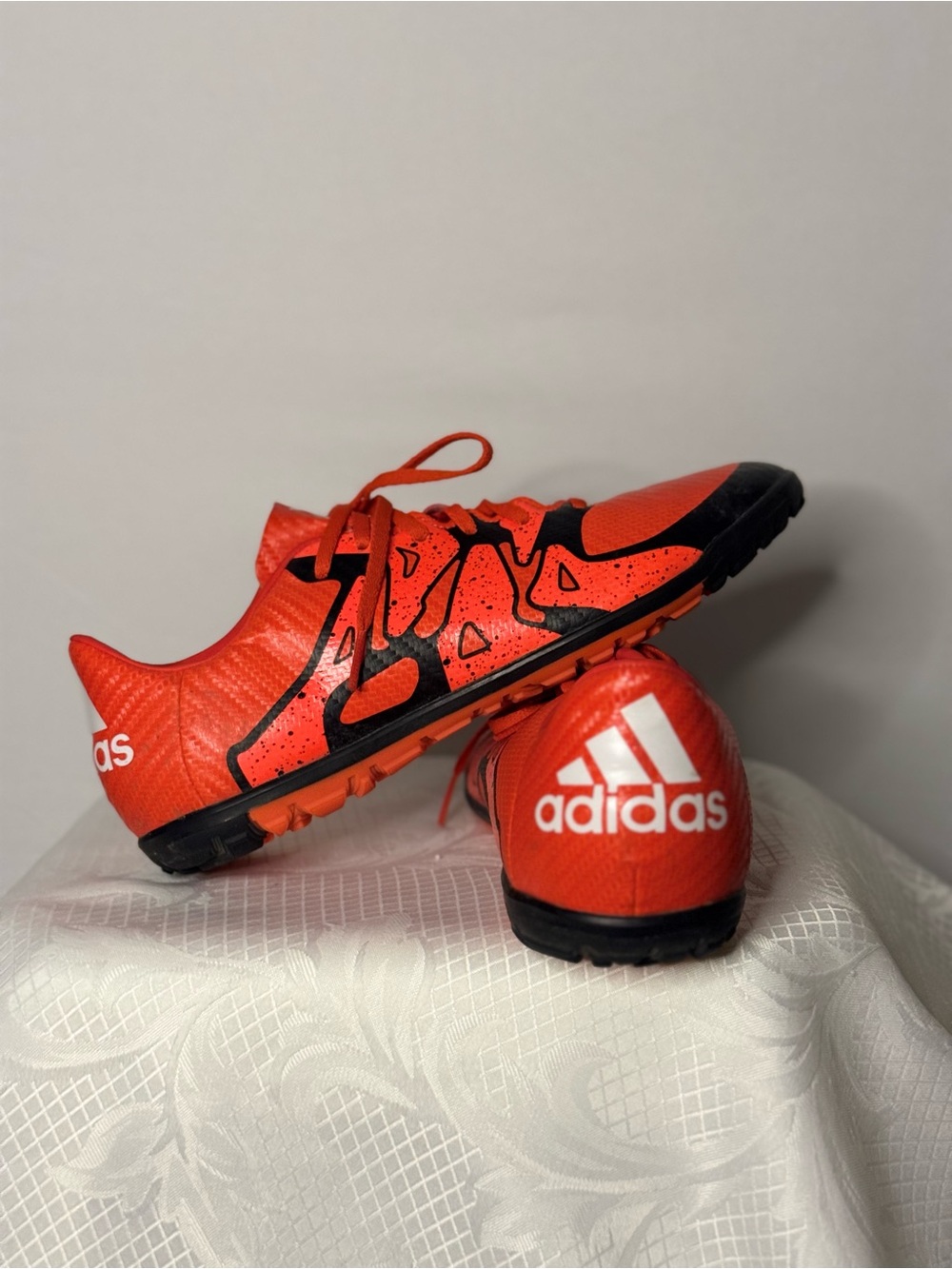 adidas X15.3 FG/AG Soccer/ Football Cleats Bold Orange Black Solar Orange